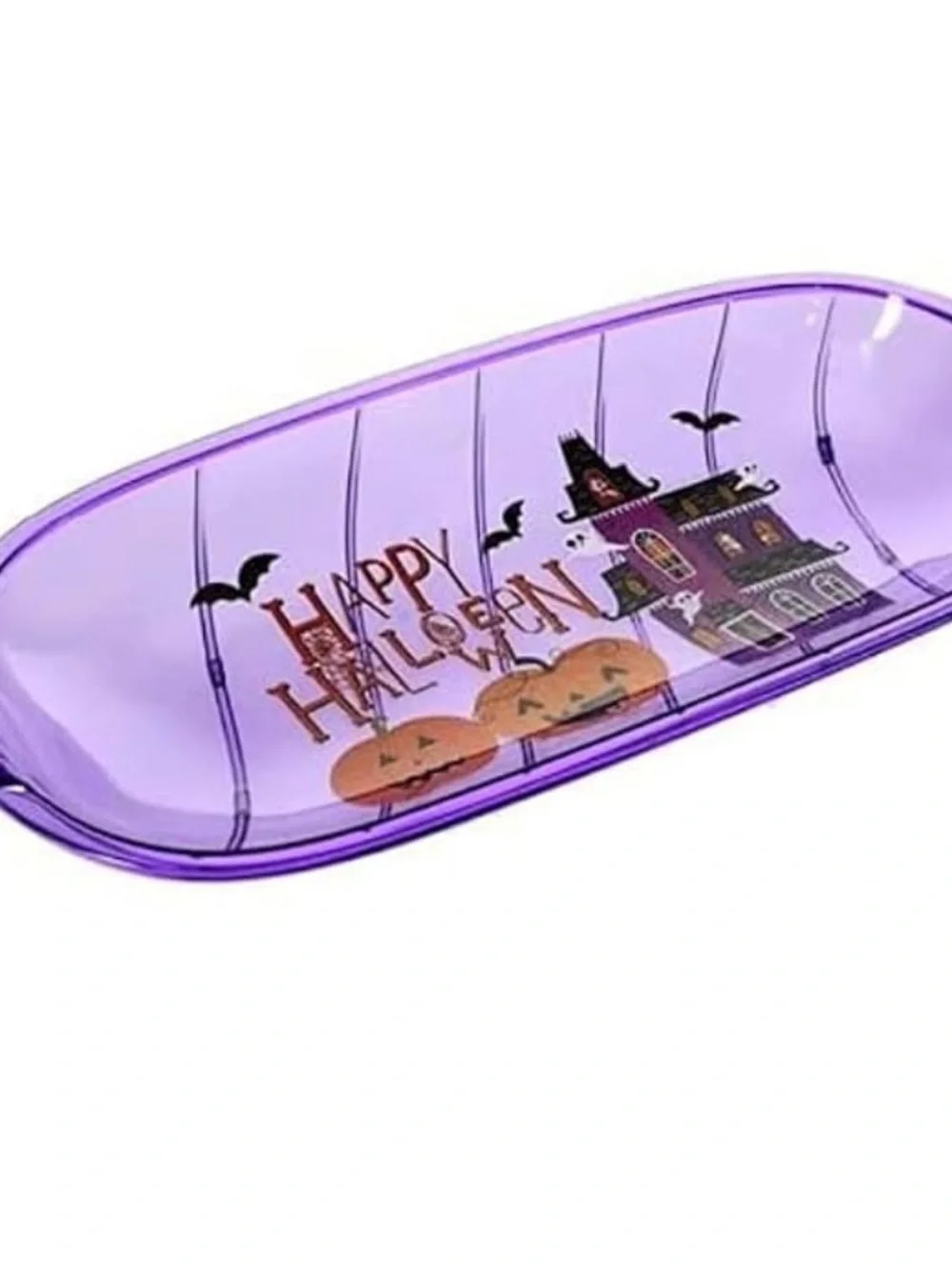Halloween Candy-Shaped Serving Trays - Orange, Purple, Black by